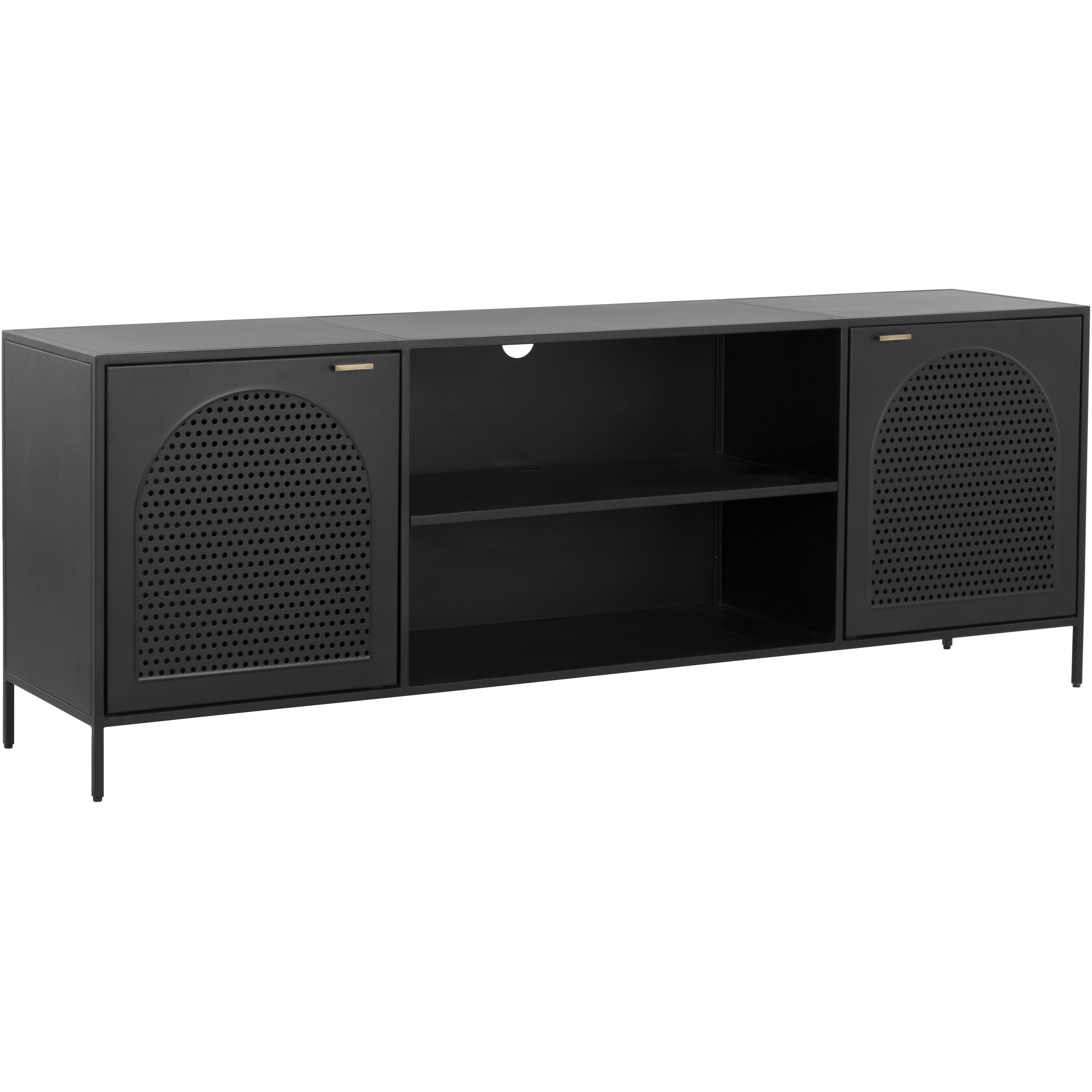 Aziza 72 inch Black Media Console & Cabinet